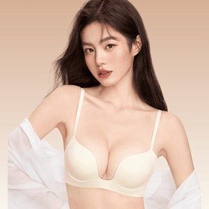 ノンワイヤーふんわり寄せシリーズ-ドキッ谷間U字ブラ-谷間くっきり-ホワイト-クローズアップ05