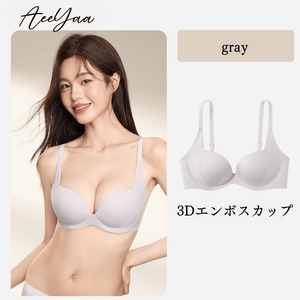 快適なノンワイヤーブラ-グレー- 正面