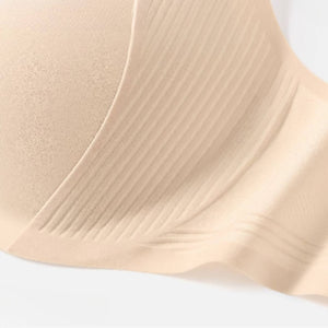 24時間ー通勤ー快適なノンワイヤーブラ-ピンク- クローズアップ07