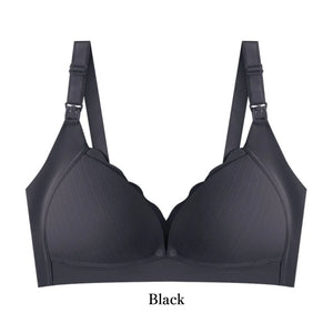 アイヤーの授乳ブラ‐24時間快適-ブラックカラー。