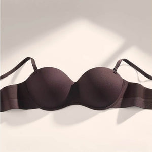 24時間ー通勤ー肩紐スタイル―快適なノンワイヤーブラ-3Dメッシュ结构-茶色-クローズアップ