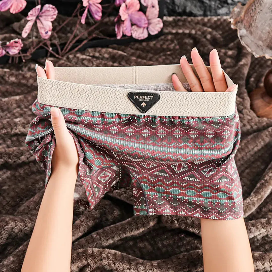 AeeYaa【北欧風・中腰ボクサーショーツ】柔らかコットンで1日快適!無縫製でやさしくフィット🌿