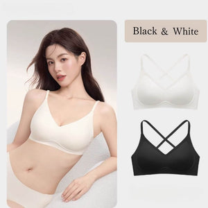 白黒セットで叶える美背と快適|2色揃うノンワイヤーブラセット。