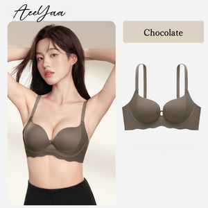 ノンワイヤー通勤ブラ-ブラウン- 正面