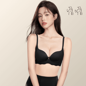 ノンワイヤー通勤ブラ-ブラック)- モデル着用02