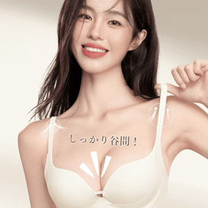 ノンワイヤー通勤ブラ-ホワイト- モデル着用55