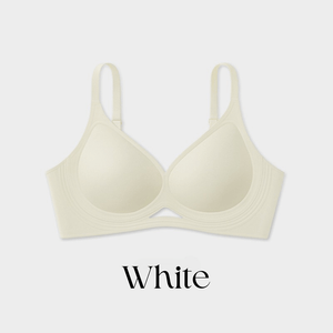 24時間ー快適ー無地ー美胸サポート- ホワイト-正面
