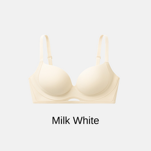 谷間メイク&美バストサポートブラ-つけた瞬間谷間を盛れる-ホワイト-正面