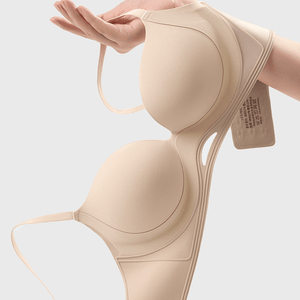 3D立体カップで姿勢矯正&通気性。アジア肌になじむ補整ブラ