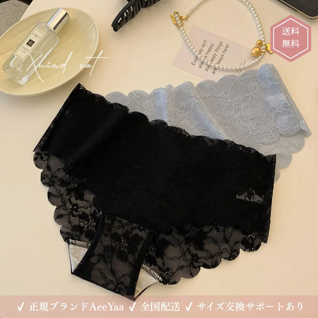 透け感エアリーレースシリーズ-パリシックシアーレースショーツ-上品に透ける総レースの主役ショーツ