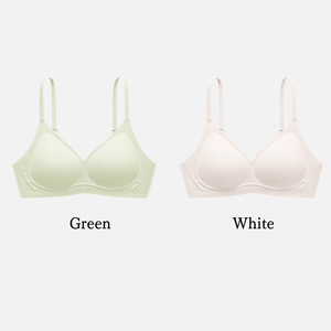 24H裸感ー通気ー靑とホワイトブラ。