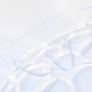 24時間快適‐ノンワイヤー着瘦せブラ‐シームレス&ソフトタッチ ナイトブラ夜も昼も-薄い青- クローズアップ