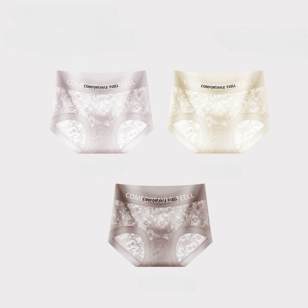 24H快適シリーズ フェミニンレースショーツ – Bカラー3枚セット