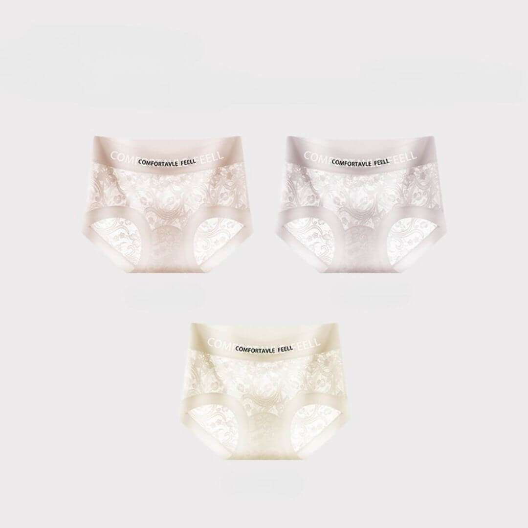 24H快適シリーズ フェミニンレースショーツ – Fカラー3枚セット