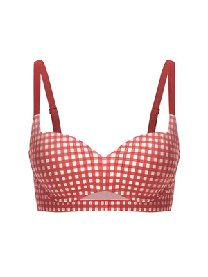 レッドチェック柄の単色カラーディスプレイ画像。