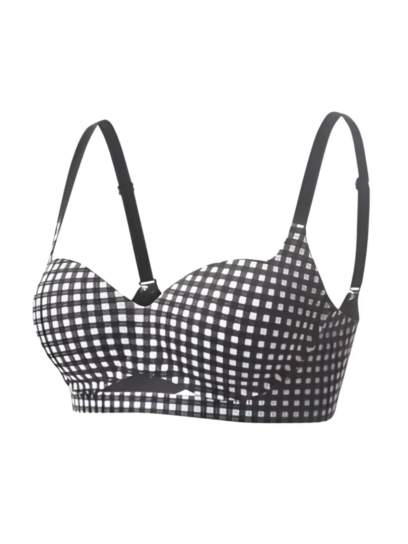 ブラックチェック柄の単色カラーディスプレイ画像。