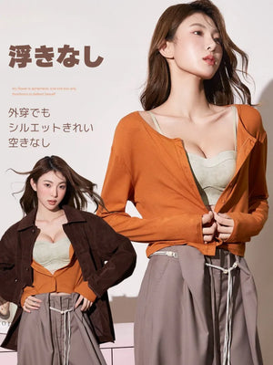 小胸メイクシリーズ 自然に寄せるタイダイ風 見せブラ 動いても浮きにくいフィット感