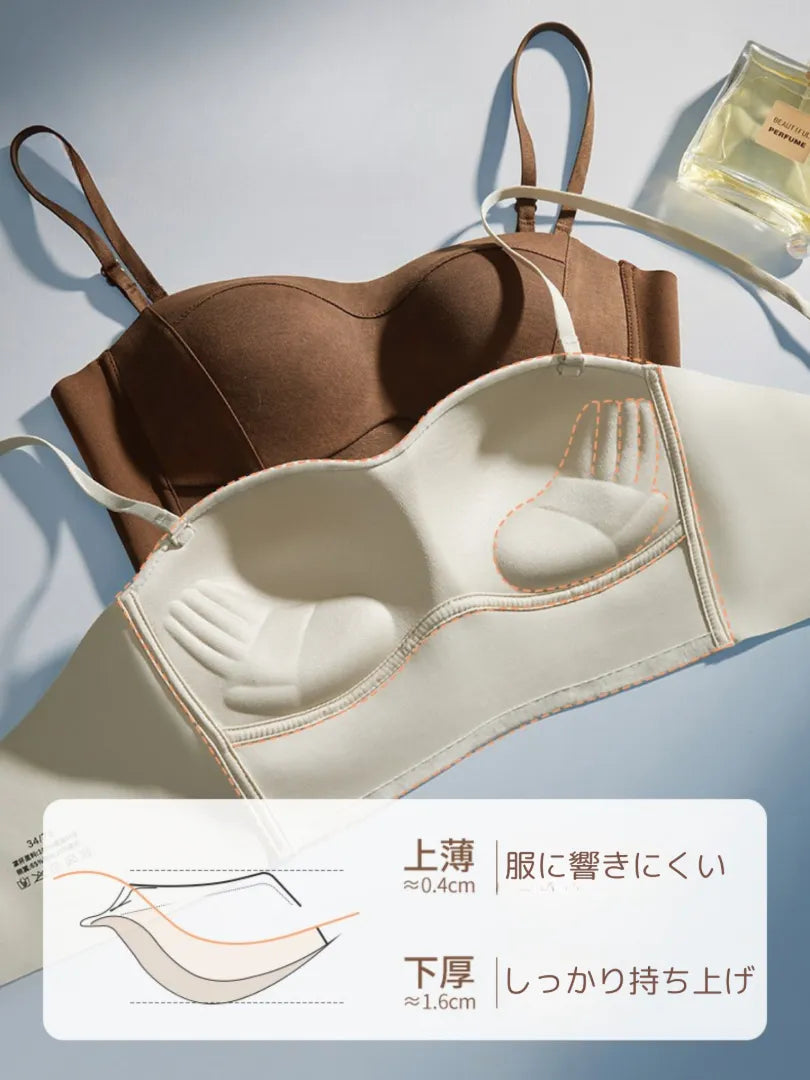 小胸メイクシリーズ 自然に寄せるタイダイ風 見せブラ 上薄下厚で自然にボリュームアップ
