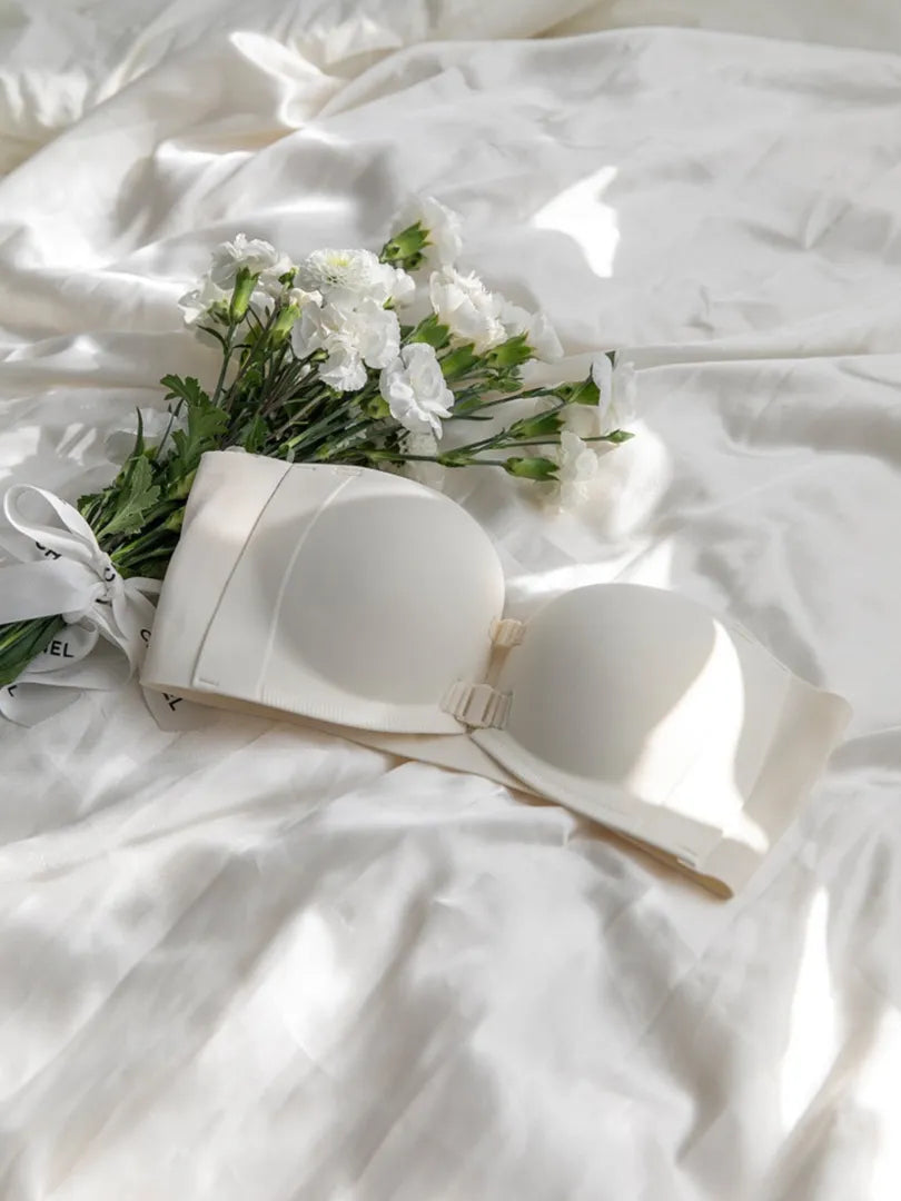 ノンワイヤーふんわり寄せシリーズ-ダブル前ホックノンワイヤーブラ-カラー：ホワイト