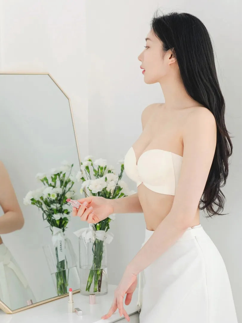 ノンワイヤーふんわり寄せシリーズ-ダブル前ホックノンワイヤーブラ-日常でも快適