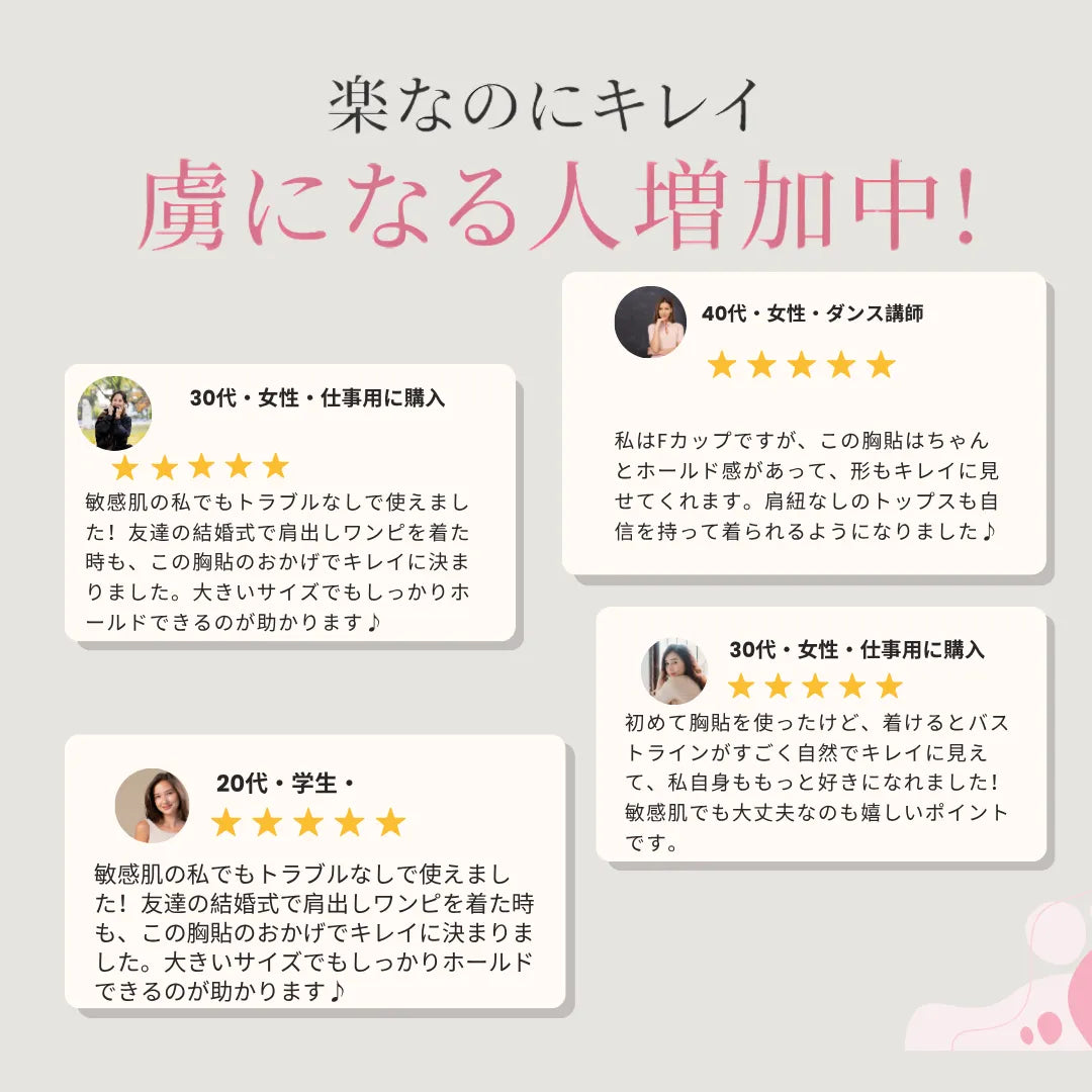 しっかりフィットヌーブラシリーズ-大きめバスト密着ヌーブラマンゴーカップ-ユーザーから寄せられた高評価レビュー