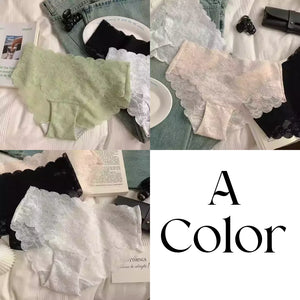透け感エアリーレースシリーズ-パリシックシアーレースショーツ-Aカラー3枚セット。きれいなヒップラインを叶える立体感ある仕立て
