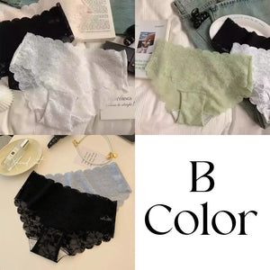 透け感エアリーレースシリーズ-パリシックシアーレースショーツ-Bカラー3枚セット。大人の女性に似合う控えめなフェミニンさ